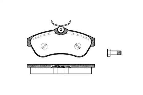 Комплект гальмівних колодок, дискове гальмо CITROËN C2, WOKING (P980300)