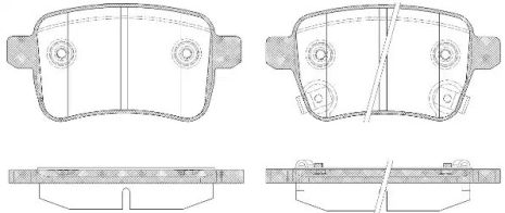 Комплект гальмівних колодок, дискове гальмо FIAT 500L, WOKING (P1550312)