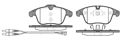 Комплект гальмівних колодок, дискове гальмо PEUGEOT 508, CITROËN C5, REMSA (124901)