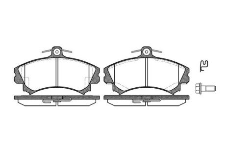 Комплект гальмівних колодок, дискове гальмо VOLVO V40, MITSUBISHI COLT, REMSA (059002)