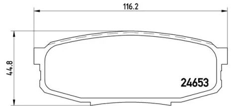 Комплект гальмівних колодок, дискове гальмо LEXUS LX, TOYOTA TUNDRA, BREMBO (P83098)