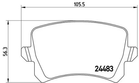 Комплект гальмівних колодок, дискове гальмо AUDI Q3, VW GOLF V, BREMBO (P85109)