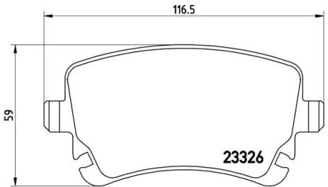 Комплект тормозных колодок, дисковый тормоз VW TRANSPORTER, AUDI A6, BREMBO (P85076)