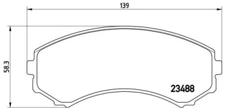 Комплект гальмівних колодок, дискове гальмо FORD AUSTRALIA, MITSUBISHI PAJERO, BREMBO (P54029)