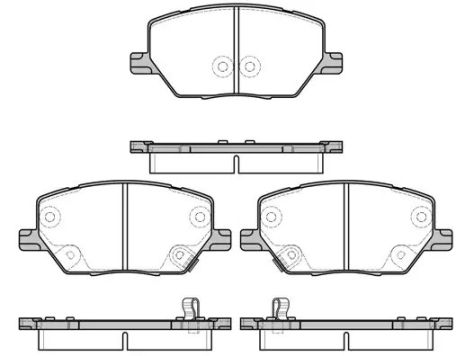 Комплект гальмівних колодок, дискове гальмо FIAT 500X, JEEP RENEGADE, WOKING (P1740302)