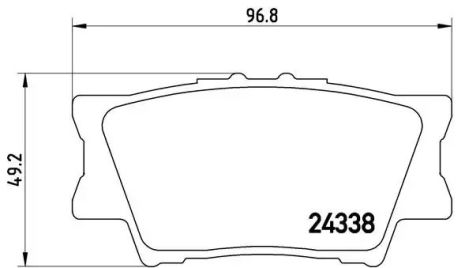 Комплект тормозных колодок, дисковый тормоз LEXUS ES, TOYOTA AURION, BREMBO (P83089)