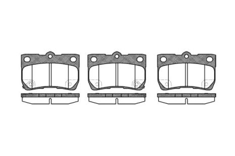 Комплект гальмівних колодок, дискове гальмо TOYOTA CROWN, LEXUS IS, WOKING (P1081302)