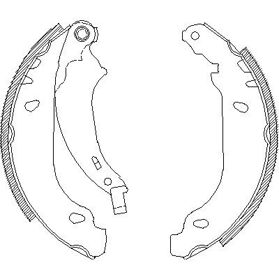 Комплект гальмівних колодок PEUGEOT 206, REMSA (407600)