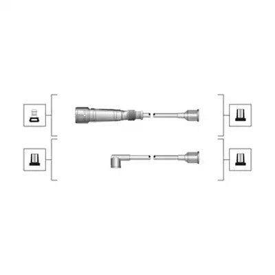 Комплект проводов зажигания VW PASSAT, AUDI A6, MAGNETIMARELLI (941319170103)