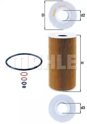 Фільтр масляний LAND ROVER, VAUXHALL OMEGA, MAHLE/KNECHT (OX126D)