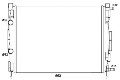 Радиатор охлаждения двигателя RENAULT MEGANE, NRF (58327)