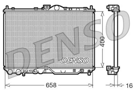 Радіатор охолодження двигуна MITSUBISHI SPACE, DENSO (DRM45011)