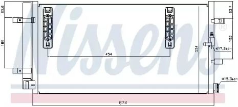 Радіатор, конденсор кондиціонера AUDI A6, NISSENS (940042)