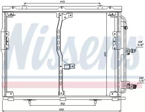 Радіатор, конденсор кондиціонера MERCEDES-BENZ S-CLASS, NISSENS (94330)