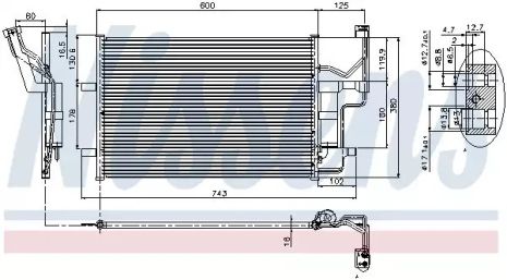 Радиатор, конденсор кондиционера MAZDA 5, NISSENS (94902)