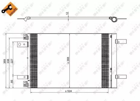 Радиатор, конденсор кондиционера DS DS, PEUGEOT 508, NRF (350323)