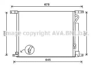 Радиатор, конденсор кондиционера CHEVROLET AVEO, AVA COOLING (DWA5139D)