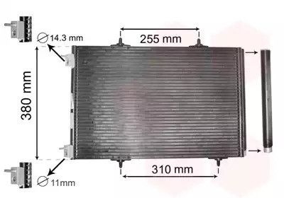 Радіатор, конденсор кондиціонера OPEL CROSSLAND, DS DS, Van Wezel (40005291)