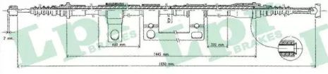 Трос ручного тормоза MAZDA 626, LPR (C0395B)