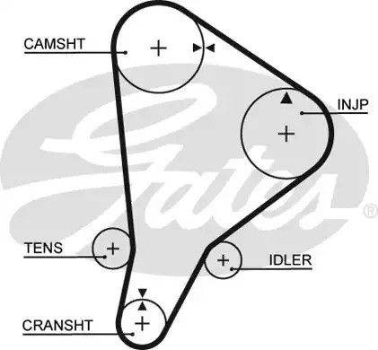 Ремінь зубчастий ГРМ TOYOTA HILUX, GATES (5118)