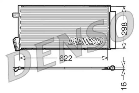 Радіатор, конденсор кондиціонера FIAT DOBLO, DENSO (DCN09018)