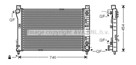 Радіатор охолодження двигуна MERCEDES-BENZ CLK, AVA COOLING (MSA2286)