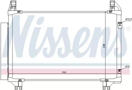 Радиатор, конденсор кондиционера TOYOTA YARIS, NISSENS (94991)