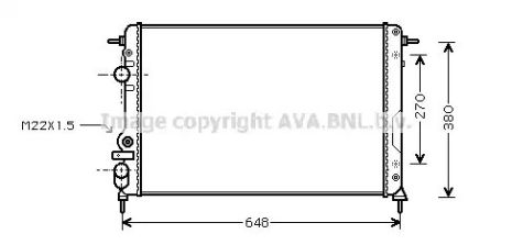 Радиатор охлаждения двигателя RENAULT SCÉNIC, AVA COOLING (RTA2266)