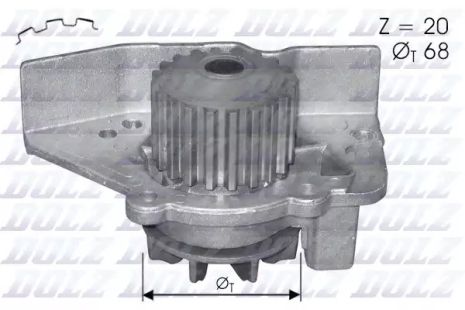 Помпа, водяний насос LANCIA ZETA, FIAT ULYSSE, DOLZ (C118)