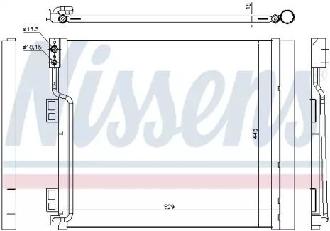 Радиатор, конденсор кондиционера NISSAN NV200, NISSENS (940386)