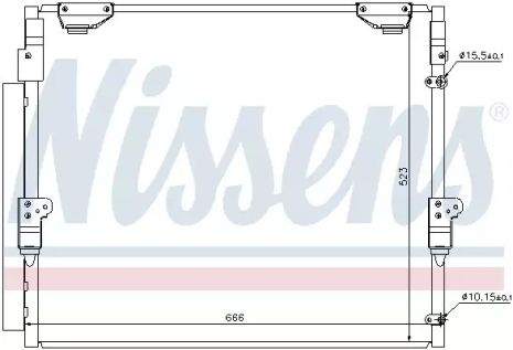 Радіатор, конденсор кондиціонера LEXUS LX, TOYOTA LAND CRUISER, NISSENS (940304)