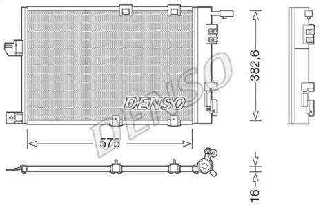 Радіатор, конденсор кондиціонера VAUXHALL ASTRA, OPEL ASTRA, DENSO (DCN20038)