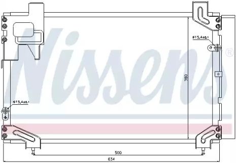 Радиатор, конденсор кондиционера TOYOTA COROLLA, NISSENS (940020)