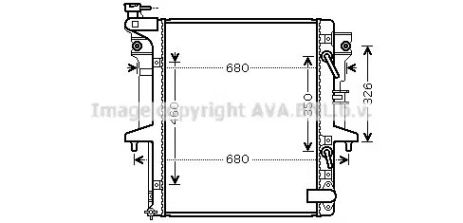 Радіатор охолодження двигуна MITSUBISHI L200/300, AVA COOLING (MT2205)