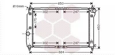 Радіатор охолодження двигуна CHEVROLET AVEO, DAEWOO KALOS, Van Wezel (81002067)