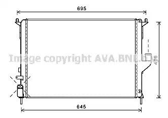 Радиатор охлаждения двигателя LADA LARGUS, RENAULT DUSTER, AVA COOLING (RTA2477)