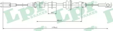 Трос ручного гальма NISSAN INTERSTAR, OPEL MOVANO, LPR (C0368B)