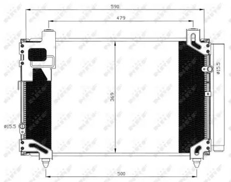 Радиатор, конденсор кондиционера TOYOTA COROLLA, NRF (35596)