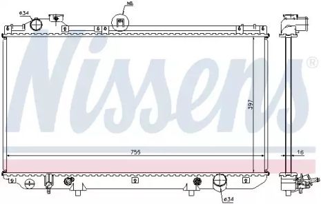 Радіатор охолодження двигуна LEXUS GS, NISSENS (64762)