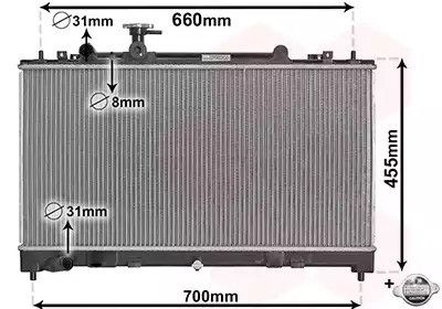 Радіатор охолодження двигуна MAZDA 6, Van Wezel (27002227)