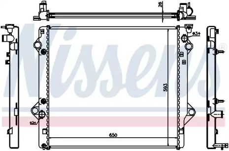 Радіатор охолодження двигуна TOYOTA FJ, NISSENS (64684)