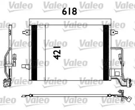 Радиатор, конденсор кондиционера SKODA SUPERB, VW PASSAT, VALEO (817679)