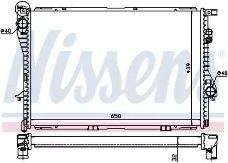 Радиатор охлаждения двигателя BMW 5, NISSENS (60603A)