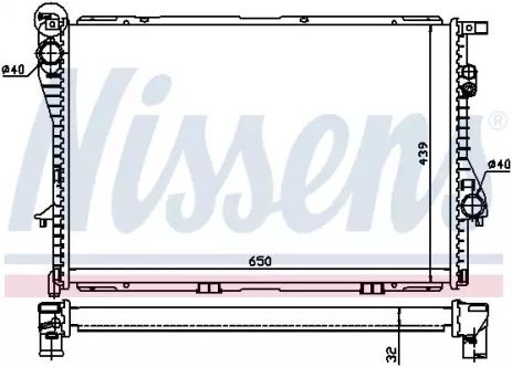 Радиатор охлаждения двигателя BMW 5, NISSENS (60603A)