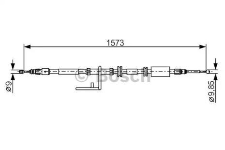 Трос ручного гальма LAND ROVER, BOSCH (1987482313)