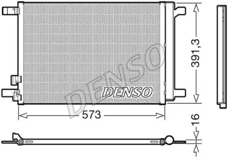 Радиатор, конденсор кондиционера SEAT LEON, AUDI A3, DENSO (DCN32066)