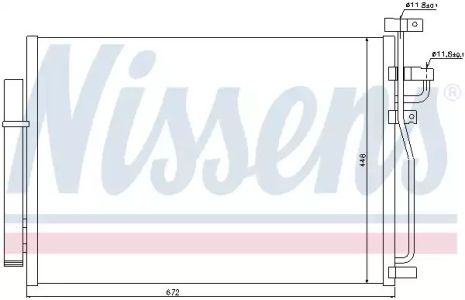 Радіатор, конденсор кондиціонера CHEVROLET CAPTIVA, OPEL ANTARA, NISSENS (940010)