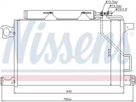 Радіатор, конденсор кондиціонера MERCEDES-BENZ CLK, NISSENS (94794)