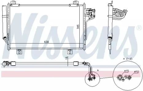 Радіатор, конденсор кондиціонера MAZDA 3, NISSENS (940387)