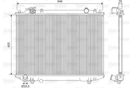Радиатор охлаждения двигателя FORD RANGER, VALEO (701615)